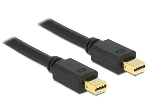 Delock mini Displayport kabel samec - samec 2 m, černý 83475