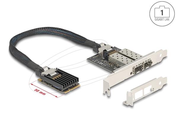 Delock Mini PCIe I/O PCIe full size 2 x SFP Gigabit LAN 95281