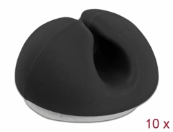 Delock Mini sada držáku kabelu, 10 ks cerná 18343