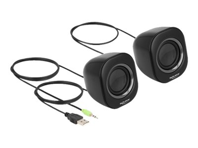 DELOCK, Mini Stereo PC Speaker with 3.5 mm stere 27002