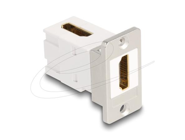 Delock Modul Keystone k montáži na panel, ze zásuvky HDMI na zásuvku, pravoúhlý, 90°, 8K 60 Hz, kuželový 67167