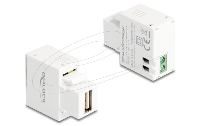 Delock Modul Keystone s nabíjecím portem USB Typu-A, 5 W, bílá 87744