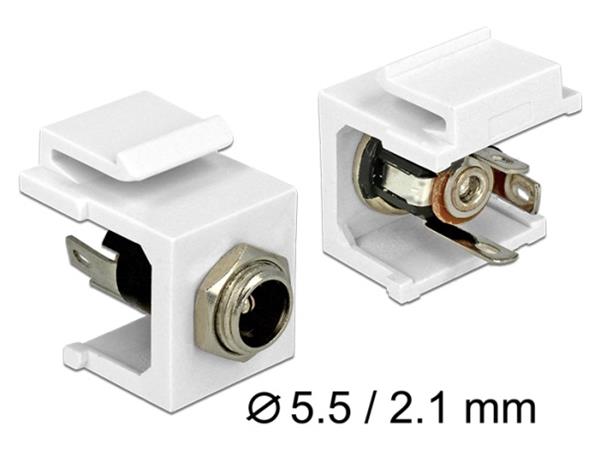 DeLOCK - Modul - napájecí DC jack 5,5 mm (ID: 2,1 mm)