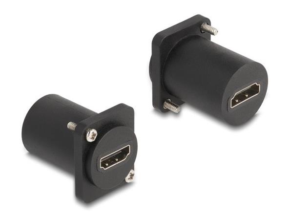 Delock Modul Typu D, ze zásuvky HDMI 8K 60Hz na zásuvku se šroubky, černá 88109