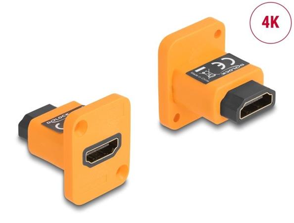 Delock Modul Typu D, ze zásuvky HDMI-A na zásuvku 4K, oranžový 88001