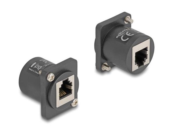 Delock Modul Typu D, ze zásuvky RJ12 na zásuvku se šroubky, černá 88107