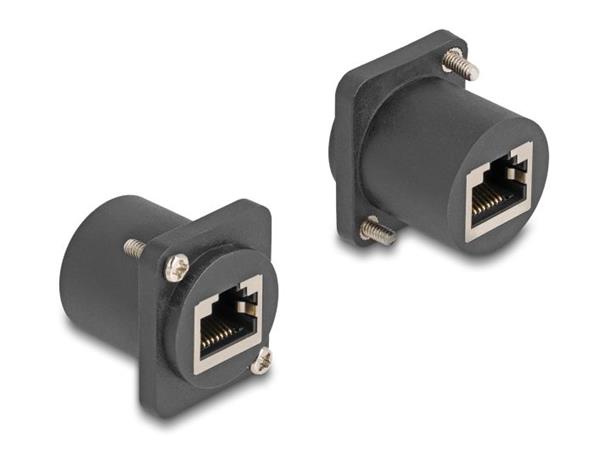 Delock Modul Typu D, ze zásuvky RJ45 na zásuvku se šroubky, černá 88106