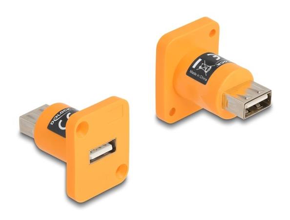 Delock Modul Typu D, ze zásuvky USB 2.0 Typ-A na zásuvku, oranžový 87999