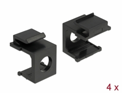 DeLOCK - Modular insert (cutout) - černá - 1 port (balení 4)