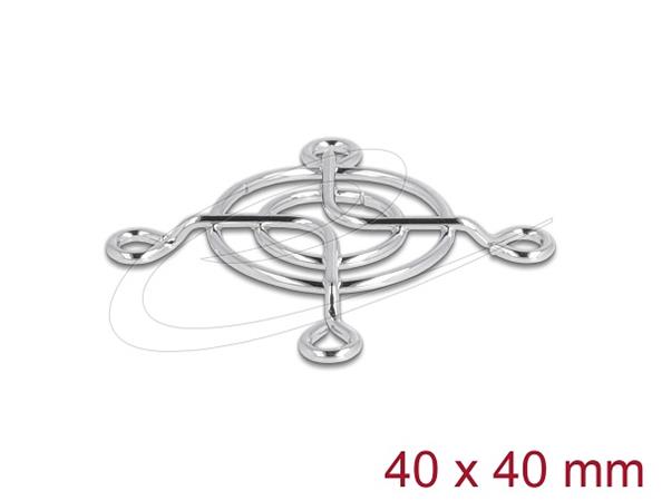 Delock Mřížka ventilátoru, 40 x 40 mm, stříbrná