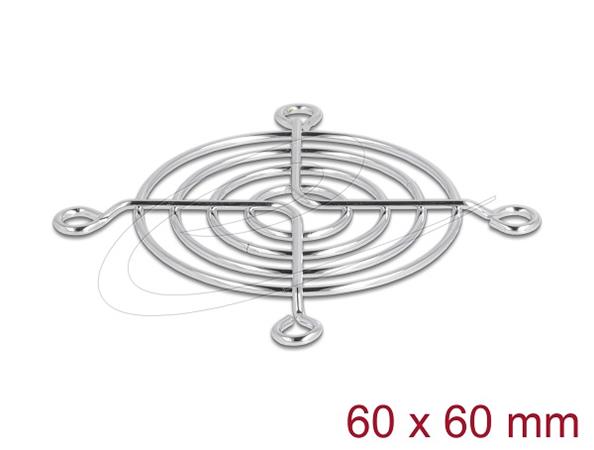 Delock Mřížka ventilátoru, 60 x 60 mm, stříbrná