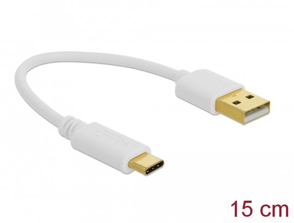 Delock Nabíjecí kabel USB Typu-A na USB Type-C™, délky 15 cm 85355