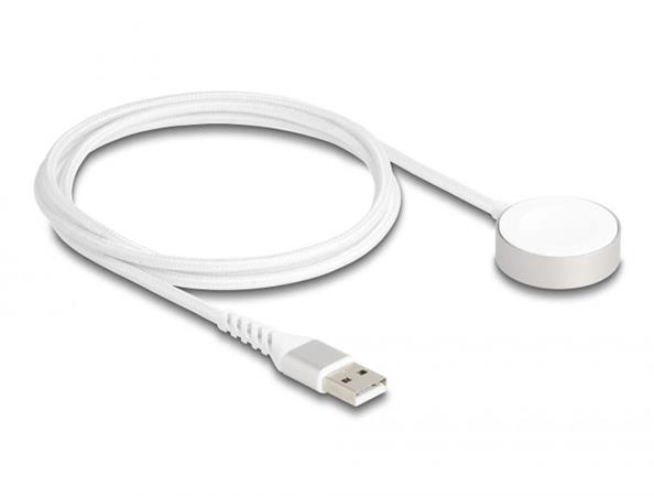 Delock Nabíjecí USB kabel pro hodinky Apple MFi, délky 1 m, bílý, magnetický 83006