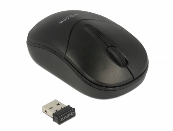 Delock Optical 3-button mini mouse 2.4 GHz wireless 12494