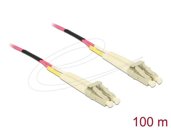 Delock Optický kabel LC Duplex na LC Duplex, multimód, OM4, 100 m 80157