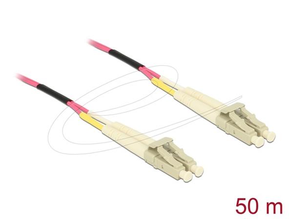 Delock Optický kabel LC Duplex na LC Duplex, multimód, OM4, 50 m 80155