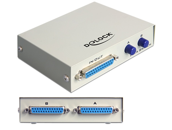 Delock Paralelní Switch Sub-D 25 pinů 2-portový manuální 87618