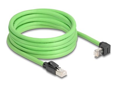 Delock - Patch kabel - RJ-45 (M) rovné do RJ-45 (M) zahnutý nahoru - 5 m - 6.8 mm - SF/UTP - CAT 6a 80894