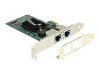 DeLock PCI Express Card > 2 x Gigabit LAN - Síťový adaptér - PCIe 2.0 nízký profil - Gigabit Ethern 89944