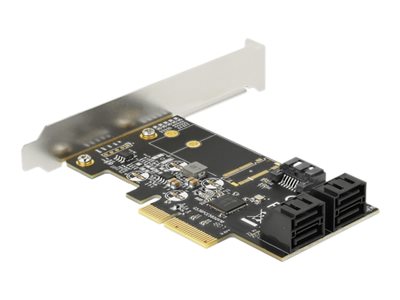 DeLOCK PCI Express Card x4 > 5 x internal SATA 6 Gb/s - Řadič úložiště - SATA 6Gb/s nízký profil - 90395