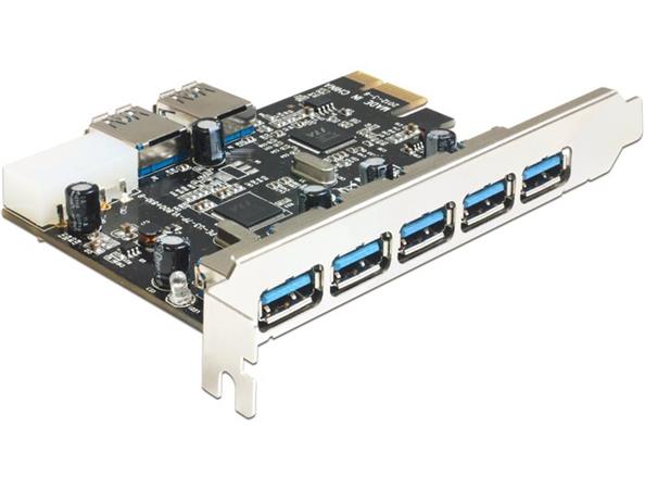 Delock PCI Express Karta > 5 x externí + 2 x interní USB 3.0 89355