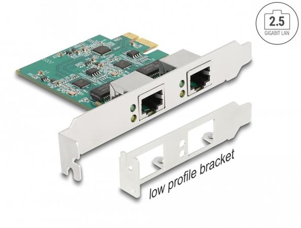 Delock PCI Express x1 karta na 2 x RJ45 2,5 Gigabit LAN 88101