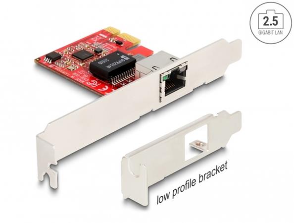 Delock PCI Express x1 Karte zu 1 x RJ45 2,5 Gigabit LAN i225 NBASE-T - Low Profile 90100