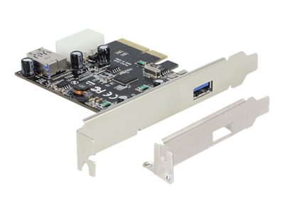 DeLock PCI Express x4 Card > 1 x external + 1 x internal SuperSpeed USB 10 Gbps (USB 3.1, Gen 2) - 89399