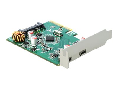 DeLock PCI Express x4 Card to 2 x external SuperSpeed USB 10 Gbps (USB 3.1 Gen 2) USB Type-C female 90397