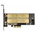 Delock PCI Express x4 Karta > 1 x interní M.2 Key B + 1 x interní NVMe M.2 Key M - format low profile 89630