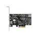 Delock PCI Express x4 Karta na 3 x USB Type-C™ + 2 x USB Typ-A - SuperSpeed USB 10 Gbps - Low Profile 90060