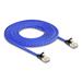 Delock Plochý síťový kabel RJ45, s pleteným opláštěním, Cat.6A, U/FTP, 5 m, modrý 80386