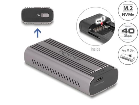 Delock Pouzdro USB Type-C™ 40 Gbps na 1 x SSD M.2 NVMe PCIe 42029