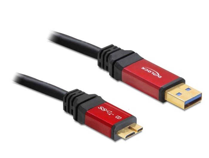 DeLOCK Premium - Kabel USB - USB typ A (M) do Micro-USB Type B (M) - USB 3.0 - 1 m - černá 82760