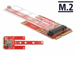 Delock Převodník Mini PCIe > M.2 Key B slot + Micro SIM slot 63384