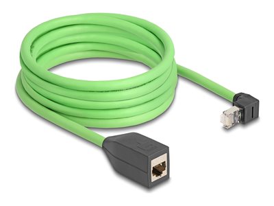 Delock - Prodlu?ovací kabel - RJ-45 (M) zahnutý nahoru do RJ-45 (F) rovné - 5 m - 6.8 mm - SF/UTP - 80885
