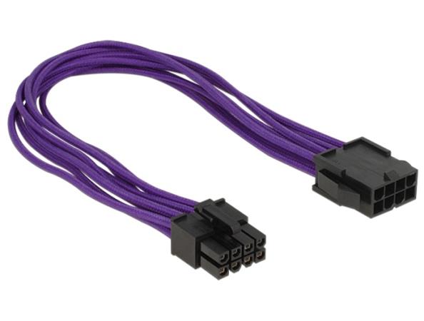 DeLOCK - Prodlužovací šňůra - 8 pin EPS12V (F) do 8 pin EPS12V (M) - 30 cm - purpurová 83702