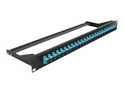 Delock - Propojovací panel - montáž do racku - SC MM X 24 - černá, vodě - barva - 1U - 19" 43383