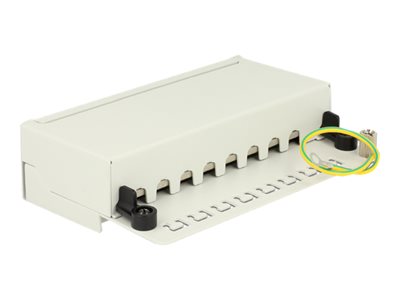 DeLOCK - Propojovací panel - RJ-45 X 8 - světle šedá, RAL 7035 87680