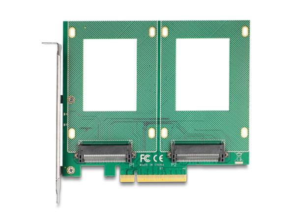 Delock - Řadič úlo?iště - rozdvojení, 144 x 122 mm - U.2 NVMe - PCIe 4.0 x8 90162