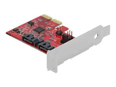 DeLOCK - Řadič úložiště (RAID) - 2 Kanál - SATA 6Gb/s nízký profil - 6 Gbit/s - RAID 1 - PCIe 2.0 x 90406