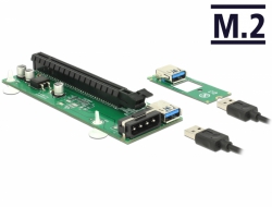 Delock Riser Card M.2 Key B+M > PCI Express x16 s 30 cm USB kabelem 41428