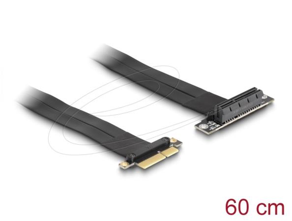 Delock Riser karta PCI Express, ze zástrčky x4 na slot x4 90° pravoúhlý, s kabelem, délka 60 cm 88026