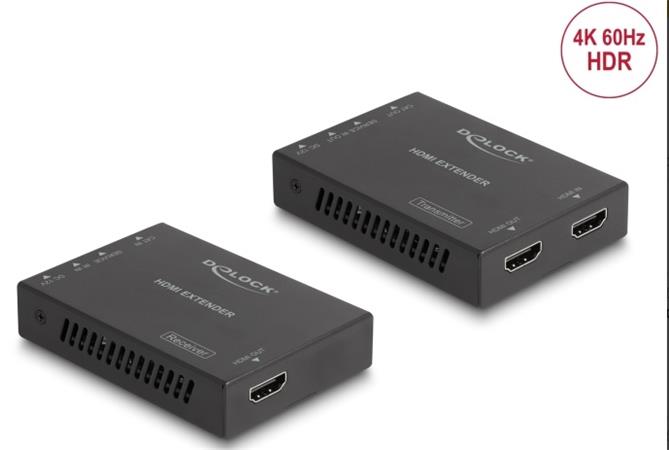 Delock Sada prodlužovače HDMI po kabelu Cat.6, 4K 60 Hz 50 m 65955