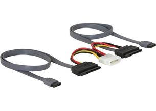 DeLOCK SATA All-in-One cable - Kabel SATA - Serial ATA 150/300 - 4 pinové interní napájení, SATA do 84239