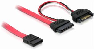 DeLOCK SATA Slimline ALL-in-One cable - Kabel SATA - Serial ATA 150 - Slimline SATA (F) do SATA, SA 84418
