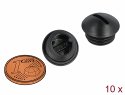 DeLOCK - Sealing plug - černá (balení 10)