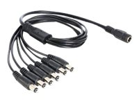 Delock - Separátor k napájení - DC jack 5,5 x 2,1 mm (M) do DC jack 5,5 x 2,1 mm (F) - 50 cm 83289