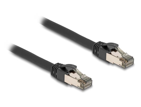Delock Síťový kabel RJ45 Cat.6A, U/FTP, ultraohebný s vnitřním kovovým pláštěm, délky 3 m, černý 80242