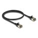Delock Síťový kabel RJ45 Cat.8.1, F/FTP Slim Pro, 0,5 m, černý 80338